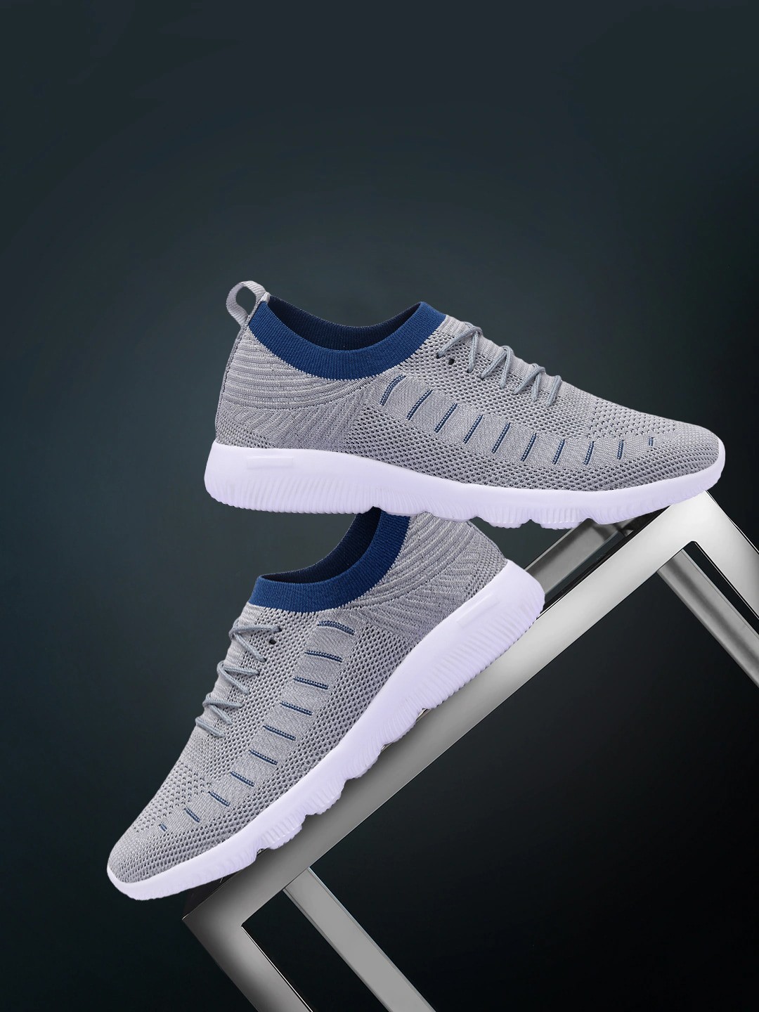 

M7 by Metronaut Men Grey Woven Design Sneakers