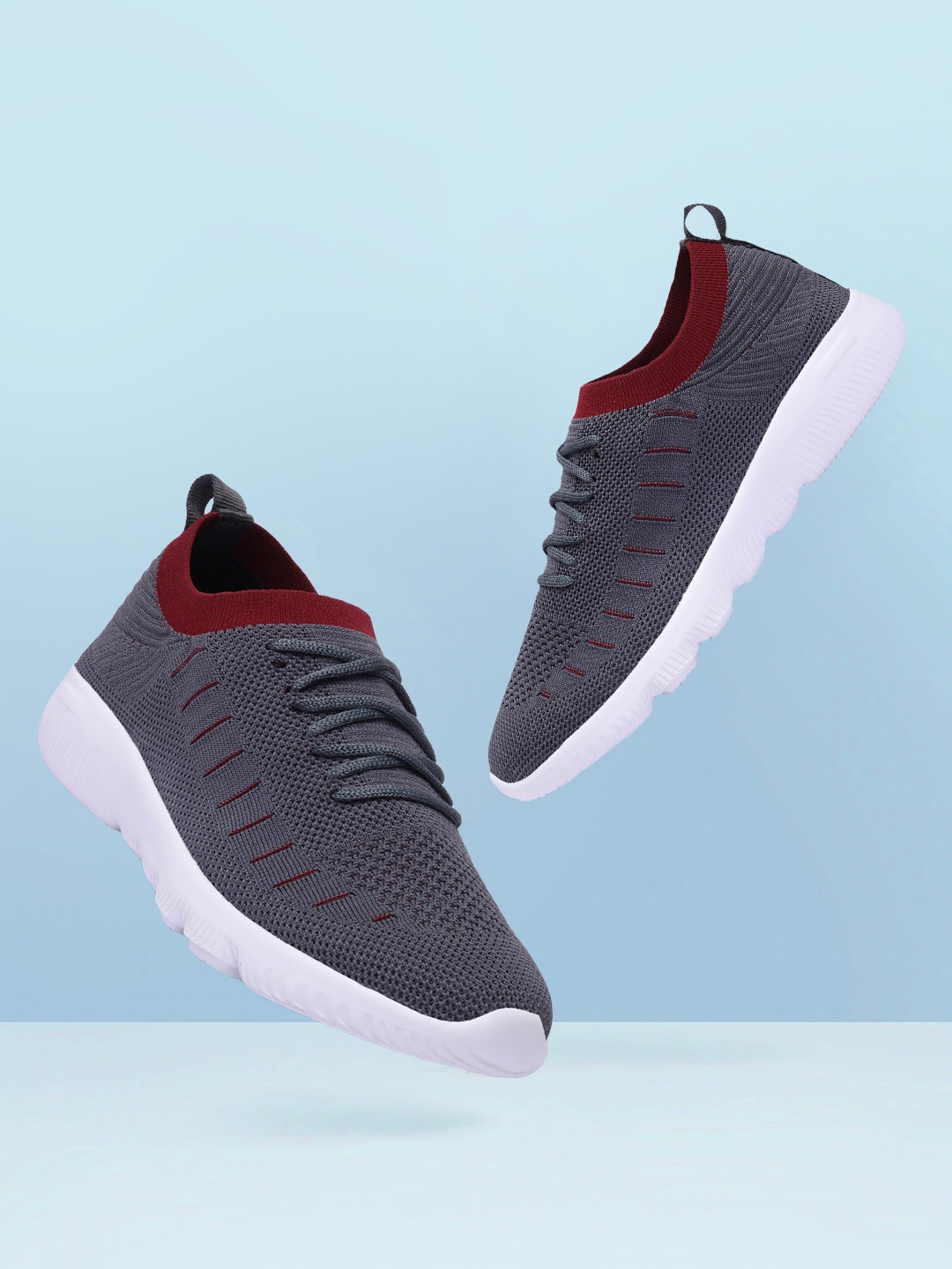 

M7 by Metronaut Men Grey Woven Design Sneakers
