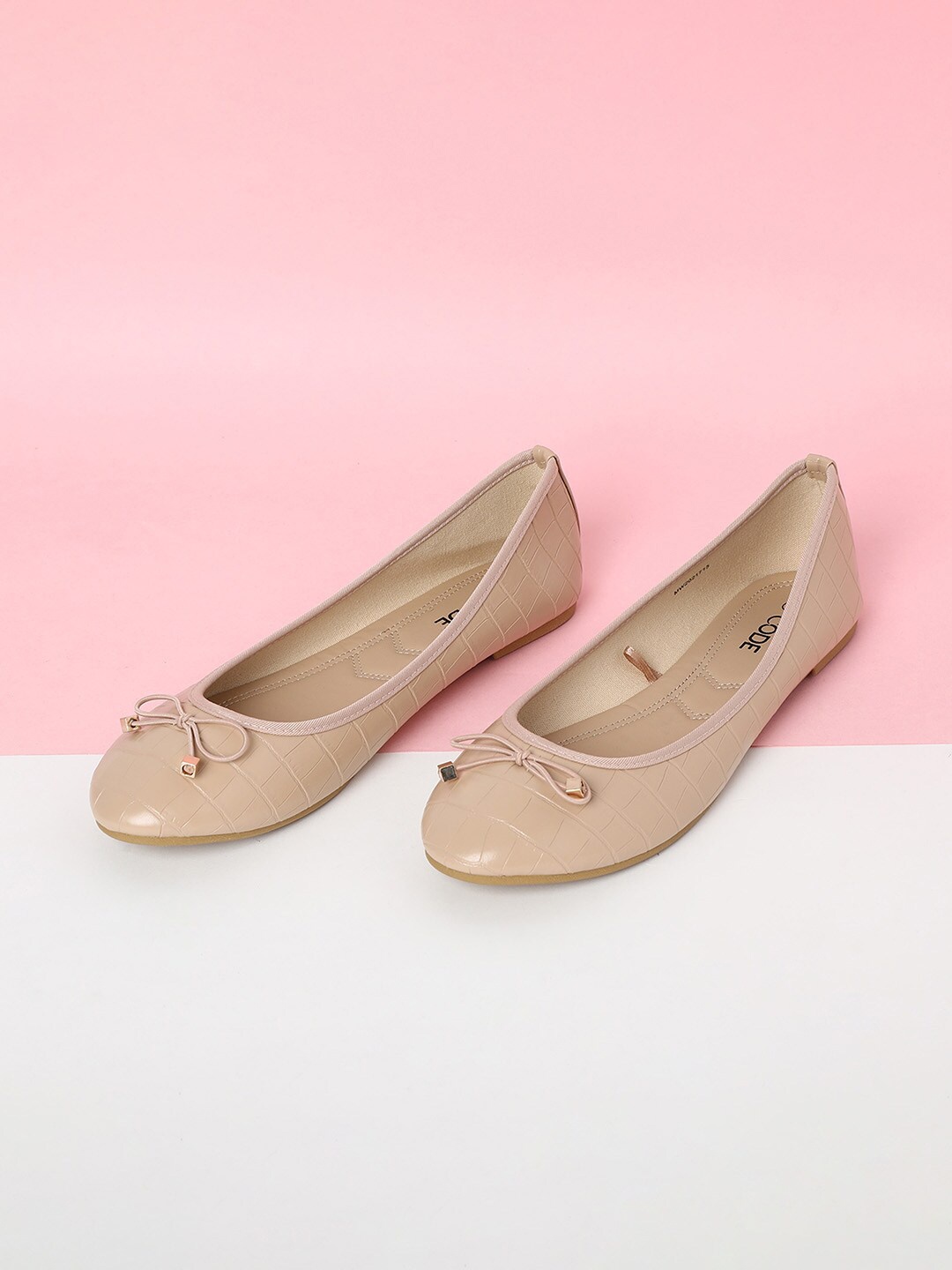 

CODE by Lifestyle Women Beige Ballerinas with Bows Flats
