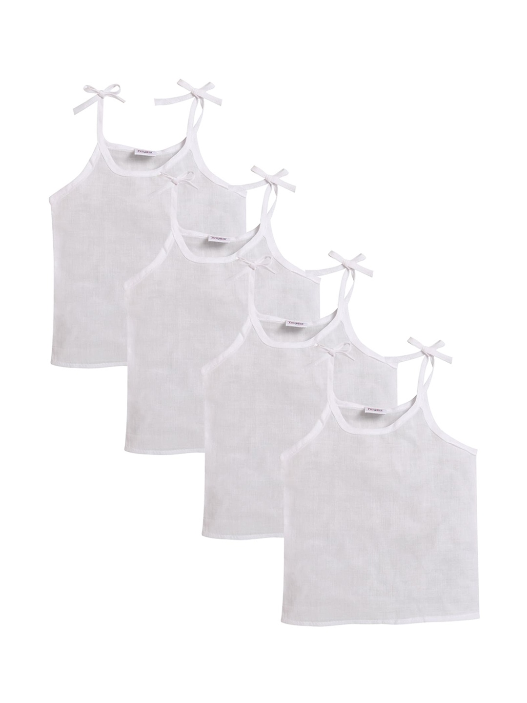 

Little Angels Kids White Pack of 4 Knotted Jhablas