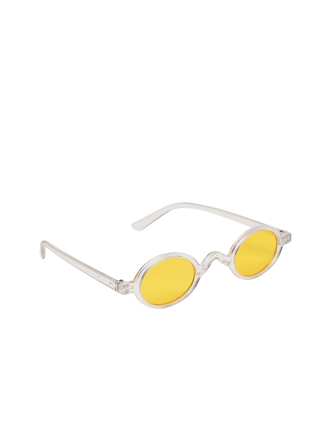 

FROGGY Unisex Kids Yellow Lens & White Oval Sunglasses with UV Protected Lens