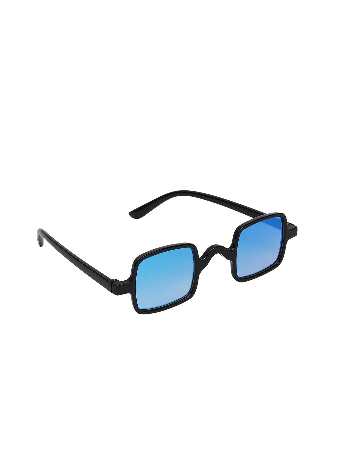 

FROGGY Unisex Kids Mirrored Lens & Black Square Sunglasses with UV Protected Lens, Blue