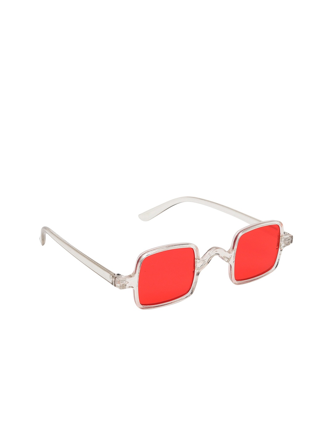 

FROGGY Unisex Kids Red Lens & White Square Sunglasses with UV Protected Lens