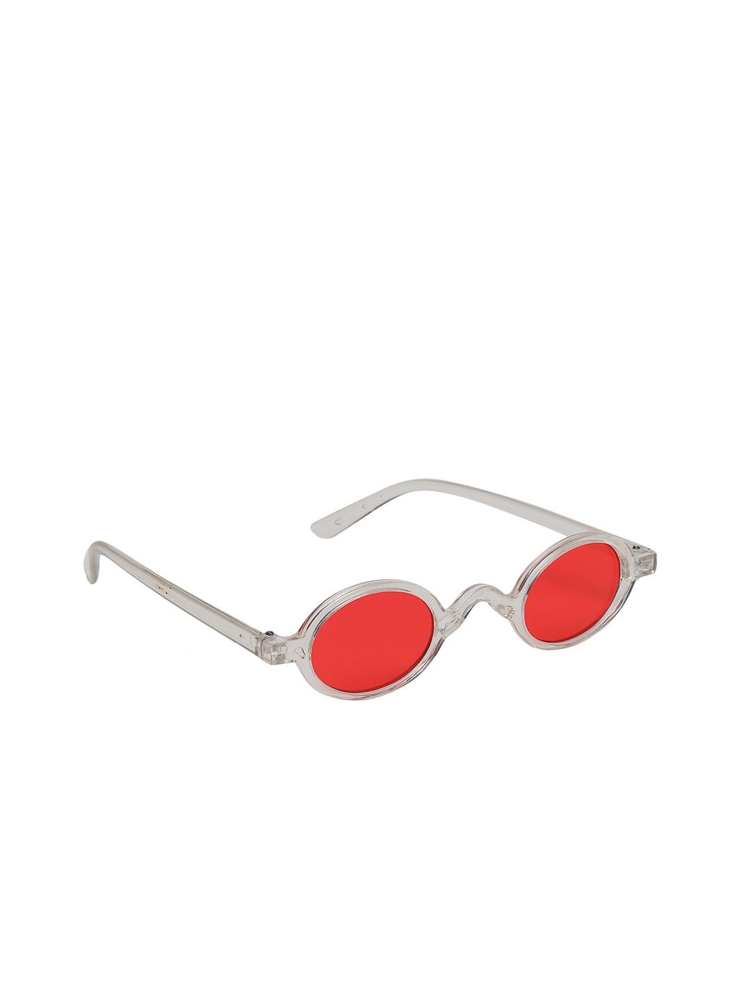 

FROGGY Unisex Kids Red Lens & White Oval Sunglasses with UV Protected Lens