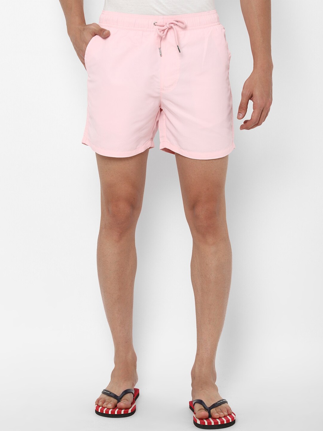 

FOREVER 21 Men Pink Solid Swim Bottoms