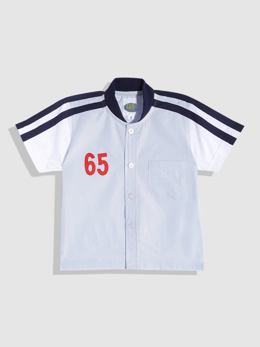 

YK Boys Blue Printed Casual Shirt
