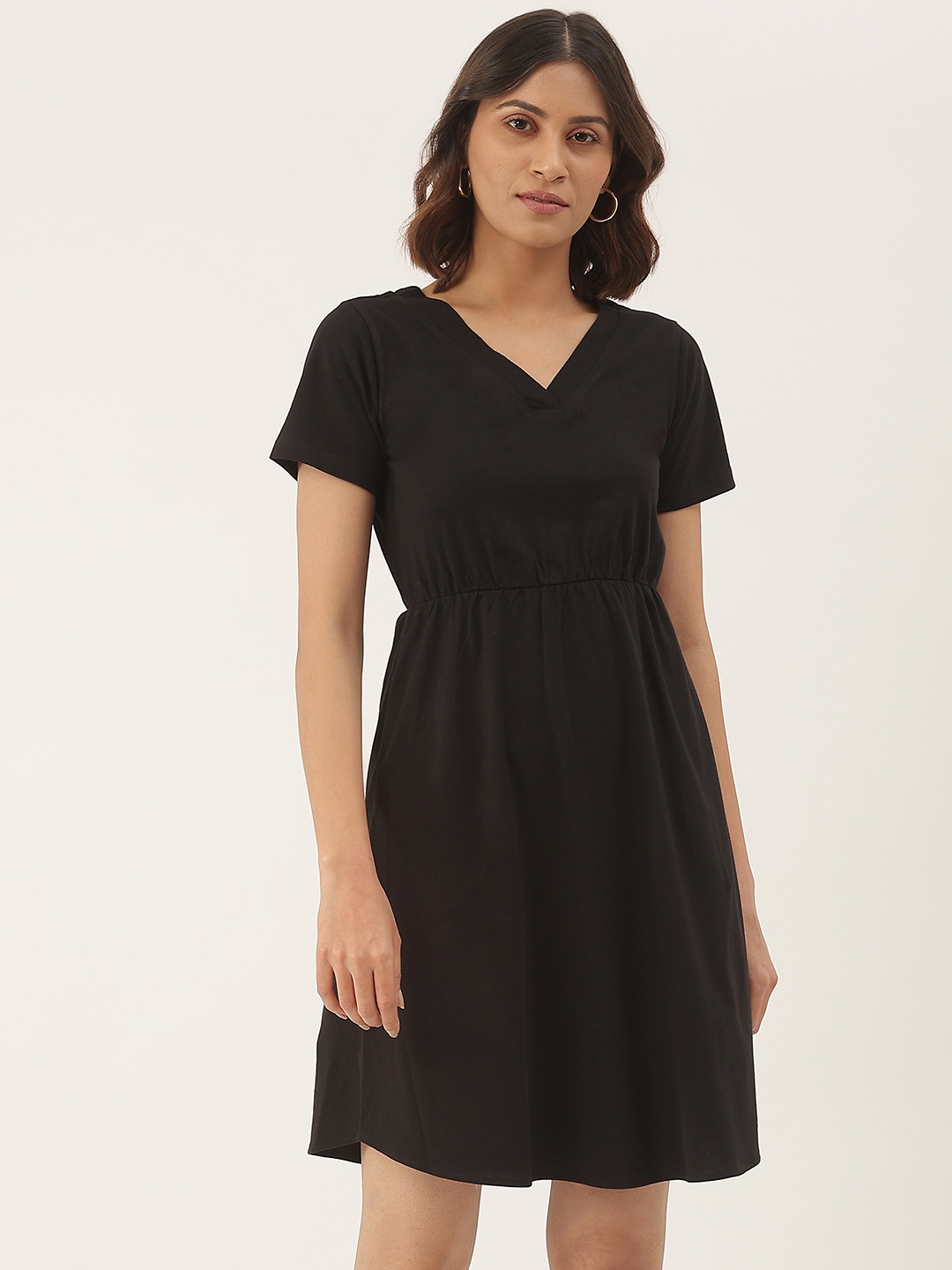 

BRINNS Black A-Line Cotton Dress