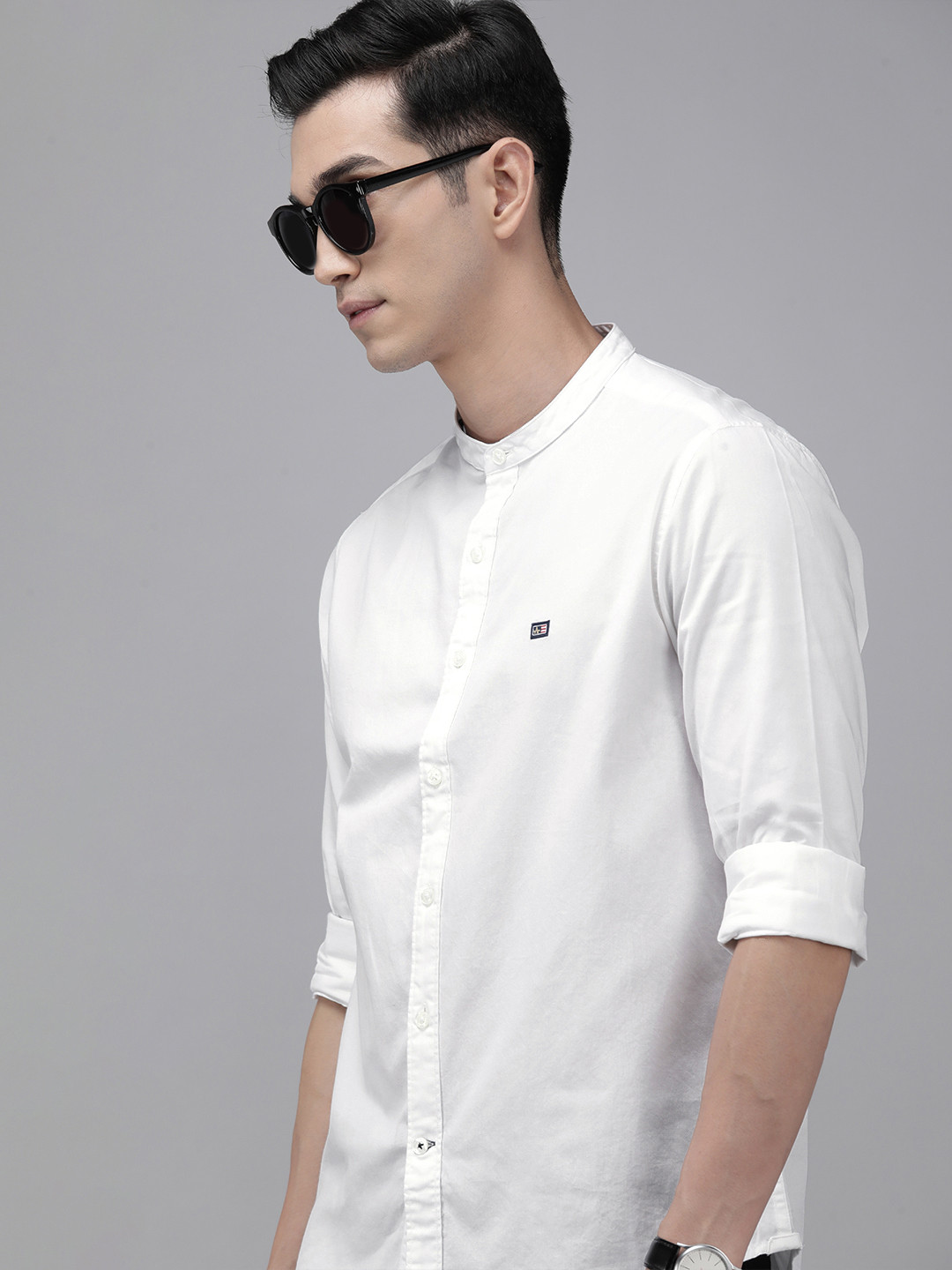 

Arrow Men White Solid Original Slim Fit Pure Cotton Casual Shirt