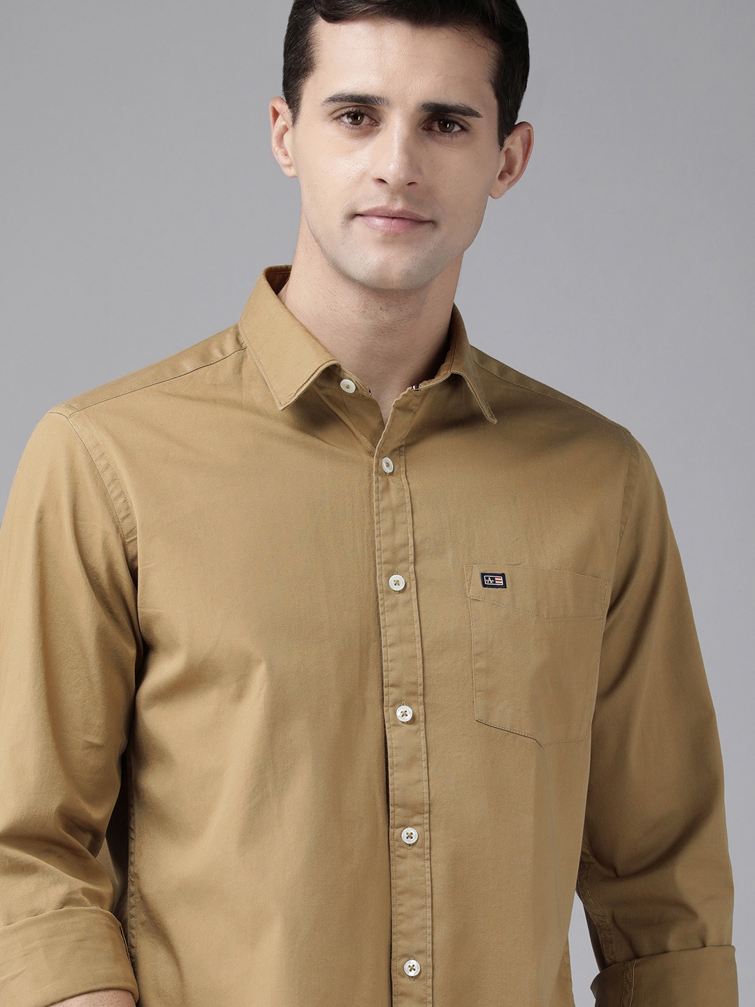 

Arrow Men Khaki Casual Pure Cotton Shirt