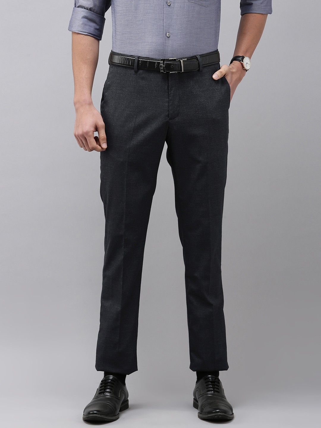 

Arrow Men Blue Checked Original Formal Trousers