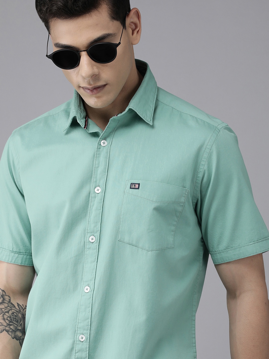 

Arrow Men Green Original Pure Cotton Casual Shirt