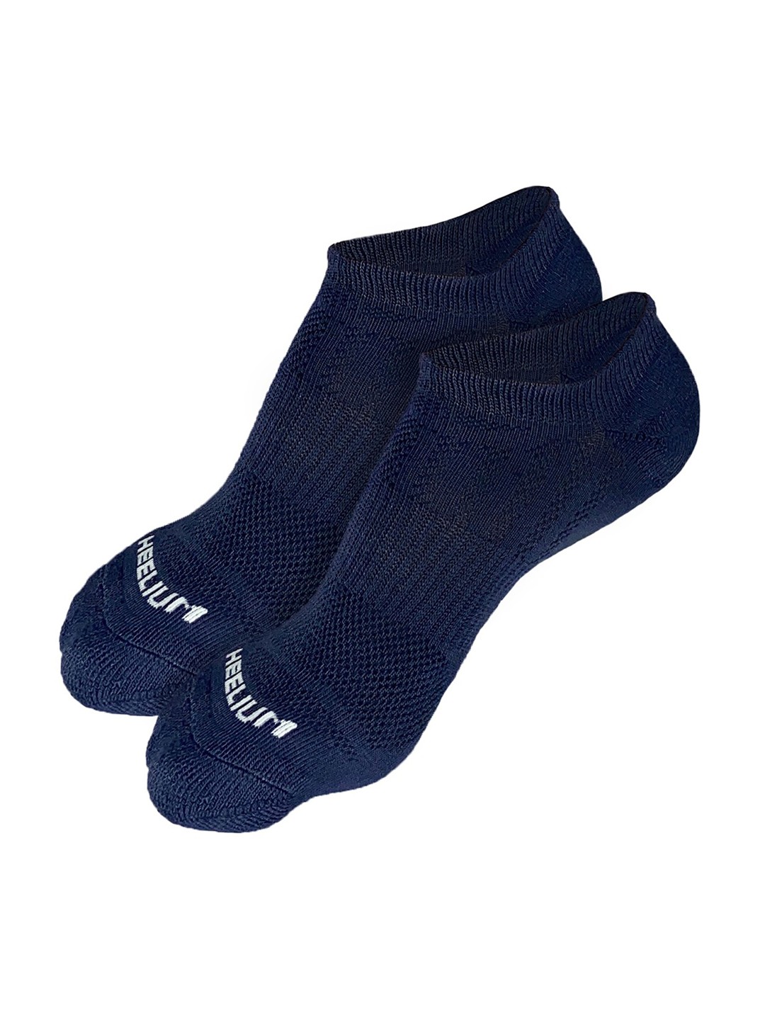 Heelium Men Pack of 2 Odour-Free Breathable Anti-Bacterial Bamboo Ankle Length Socks, Navy blue