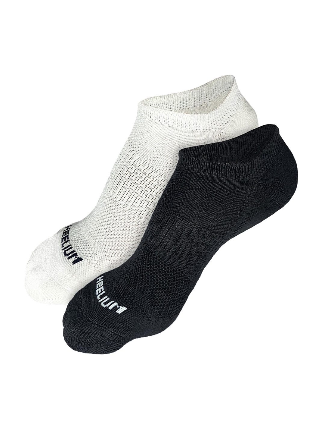 Heelium Men Pack of 2 Odour-Free Breathable Anti-Bacterial Bamboo Ankle Length Socks, Black