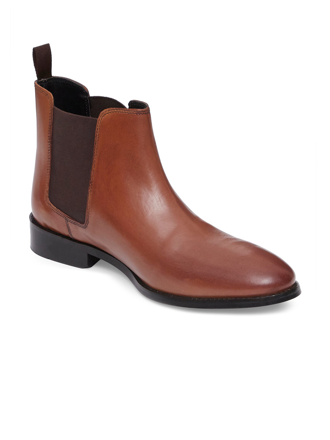 

HATS OFF ACCESSORIES Men Tan Brown Leather Chelsea Boots