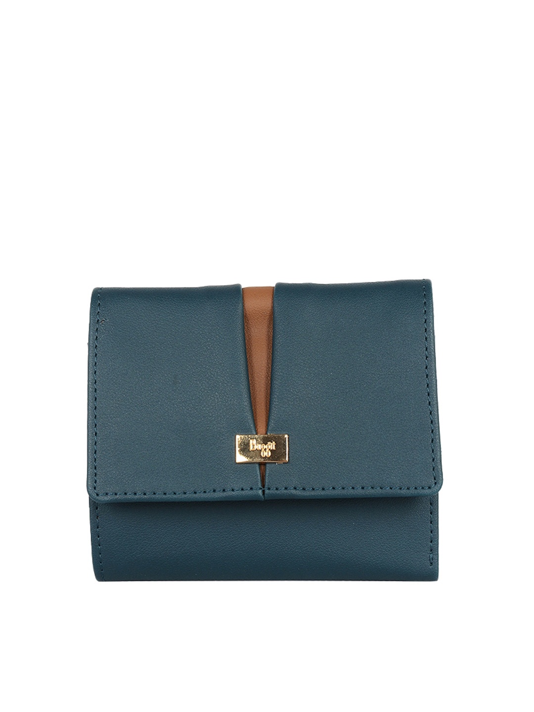 

Baggit Women Green Solid Three Fold Wallet