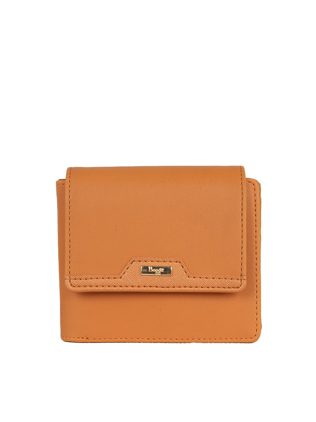 

Baggit Women Mustard Yellow Solid Three Fold Wallet