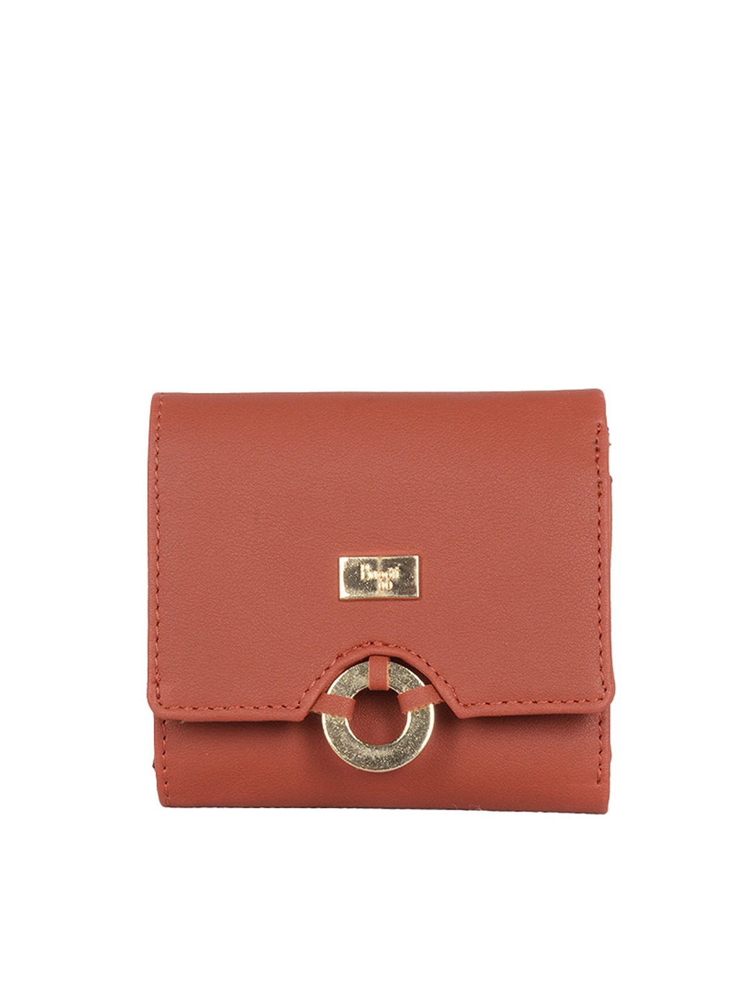 

Baggit Women Red Solid Three Fold Wallet