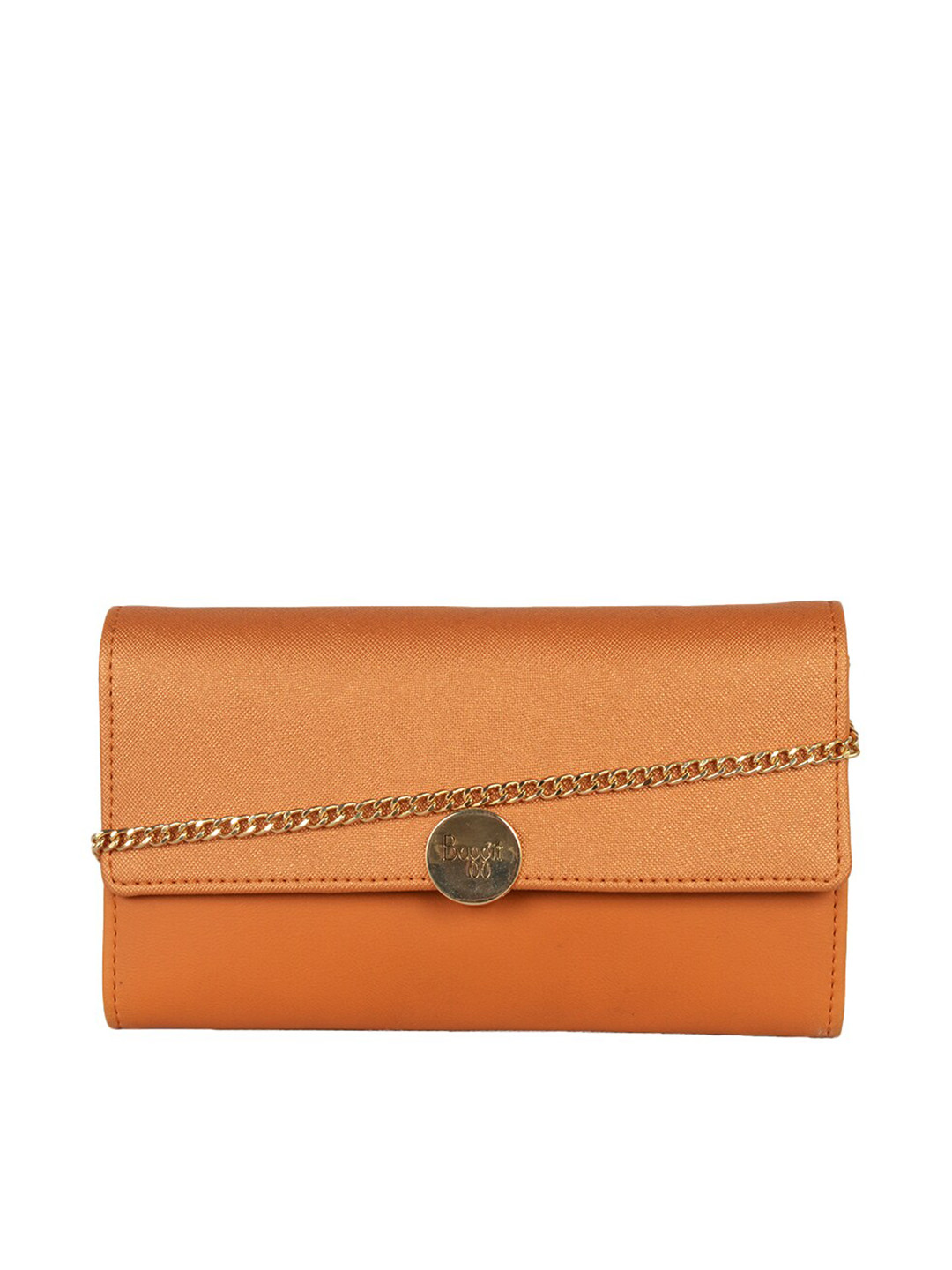 

Baggit Women Mustard Yellow Solid Envelope