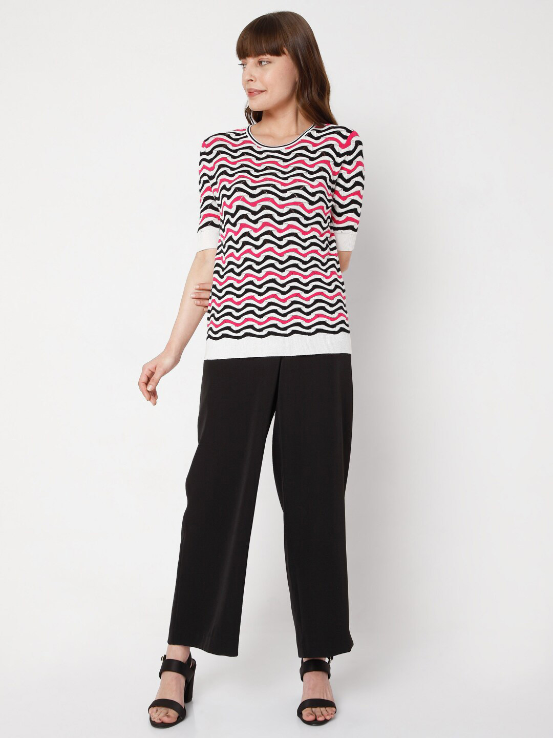 

Vero Moda Rose & Violet Geometric Print Top