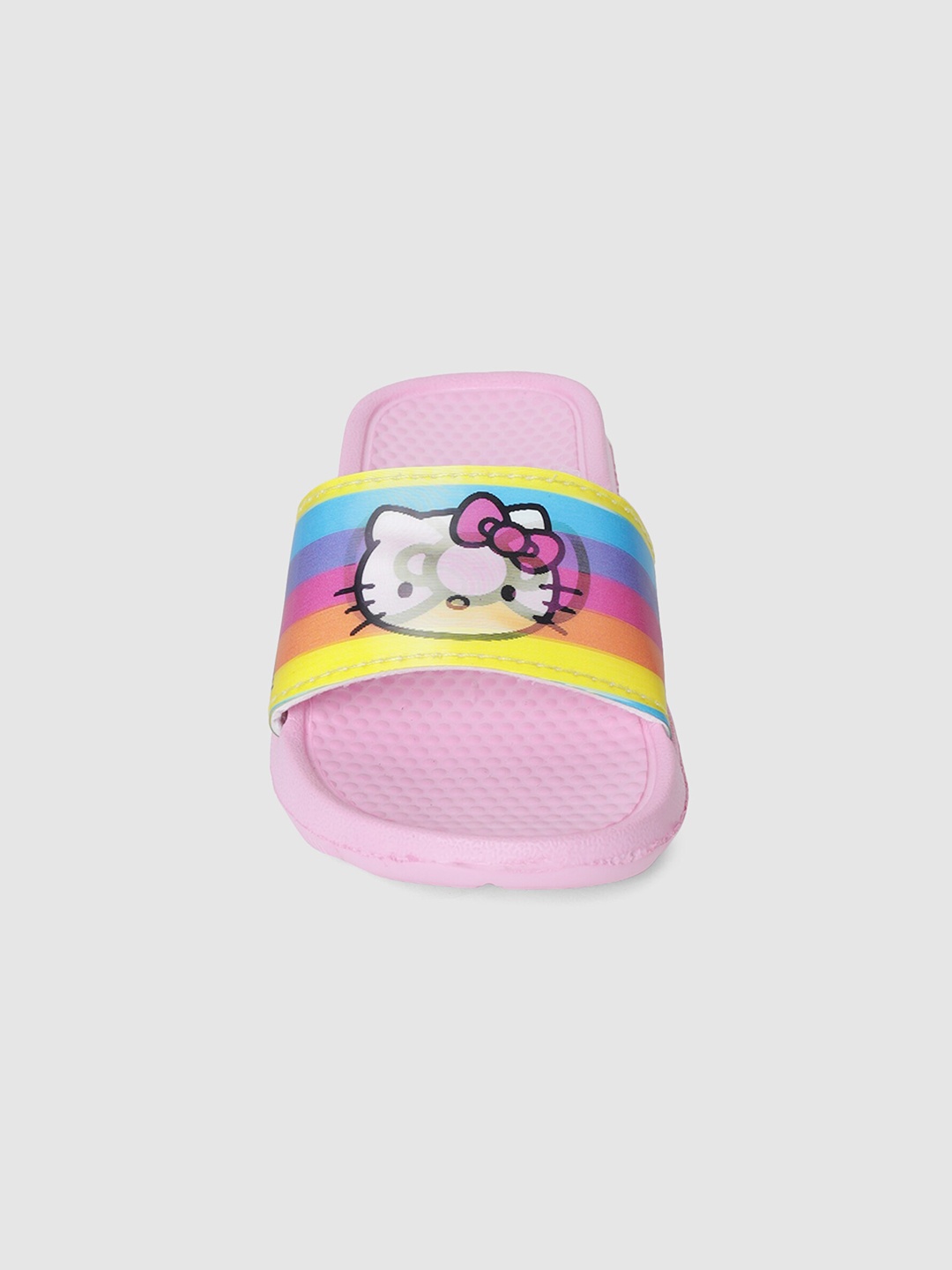 

shoexpress Girls Pink & Yellow Printed Slip-On