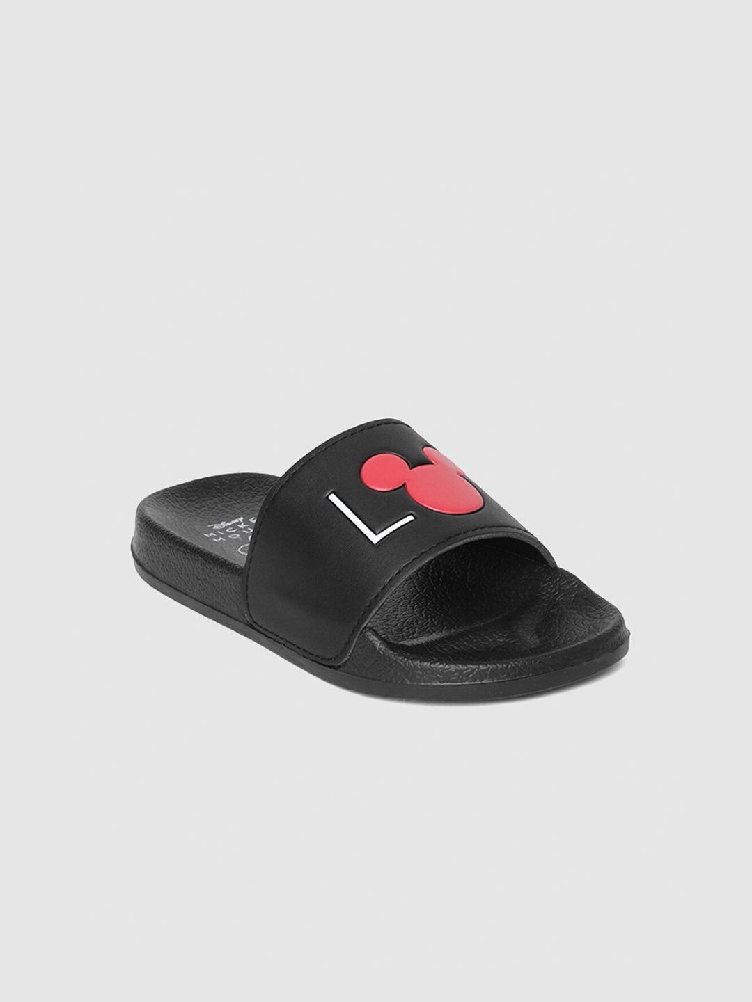 

shoexpress Girls Black & Red Mickey Printed Slip-On