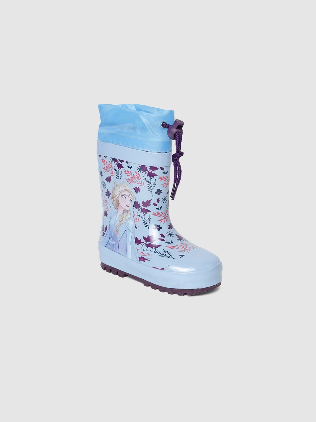 

shoexpress Girls Blue & Purple Frozen Printed Flat Boots