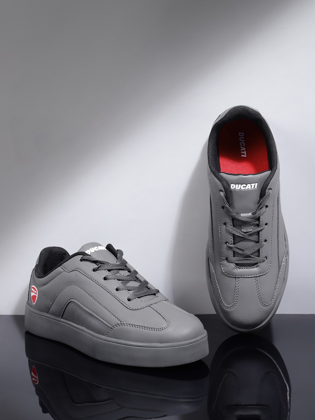 

Ducati Men Grey Solid Lace-Ups Sneakers