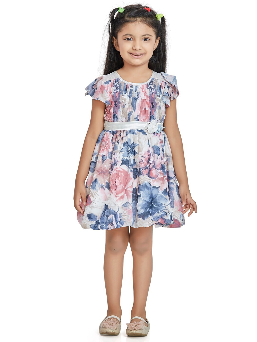 

Peppermint Grey Floral Printed Cotton Dress