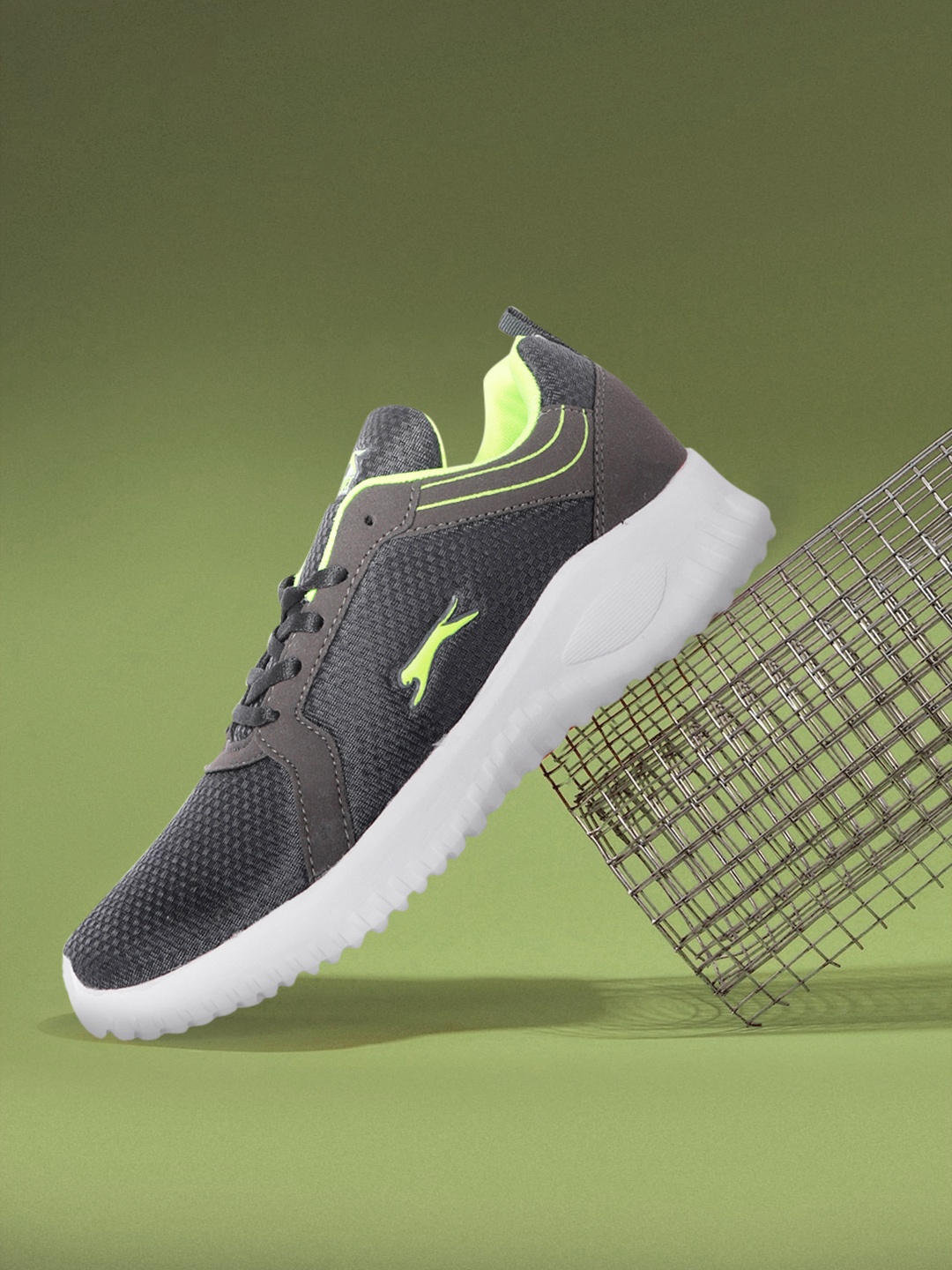 

Slazenger Men Charcoal Grey Woven Design Running Shoes