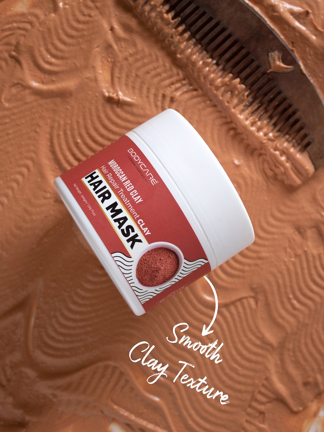 

MY BODYCARE Premium Moroccan Red Clay Hair Mask For Hair Repair Treatment 200g