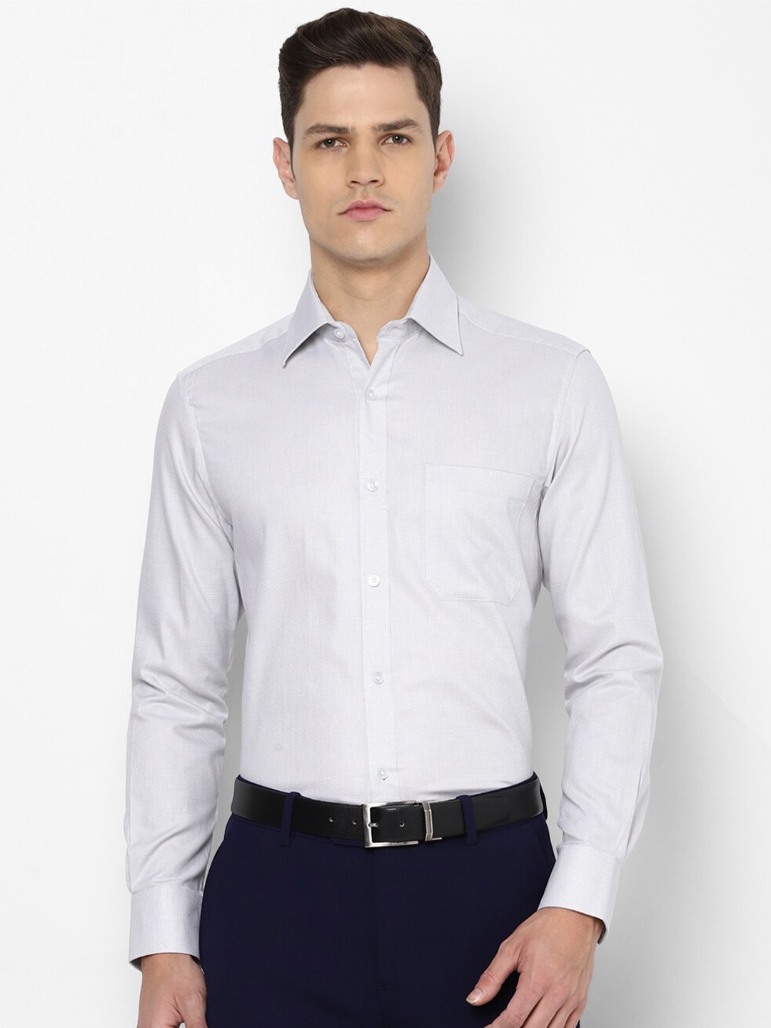 

Louis Philippe Men Grey Regular Fit Cotton Formal Shirt
