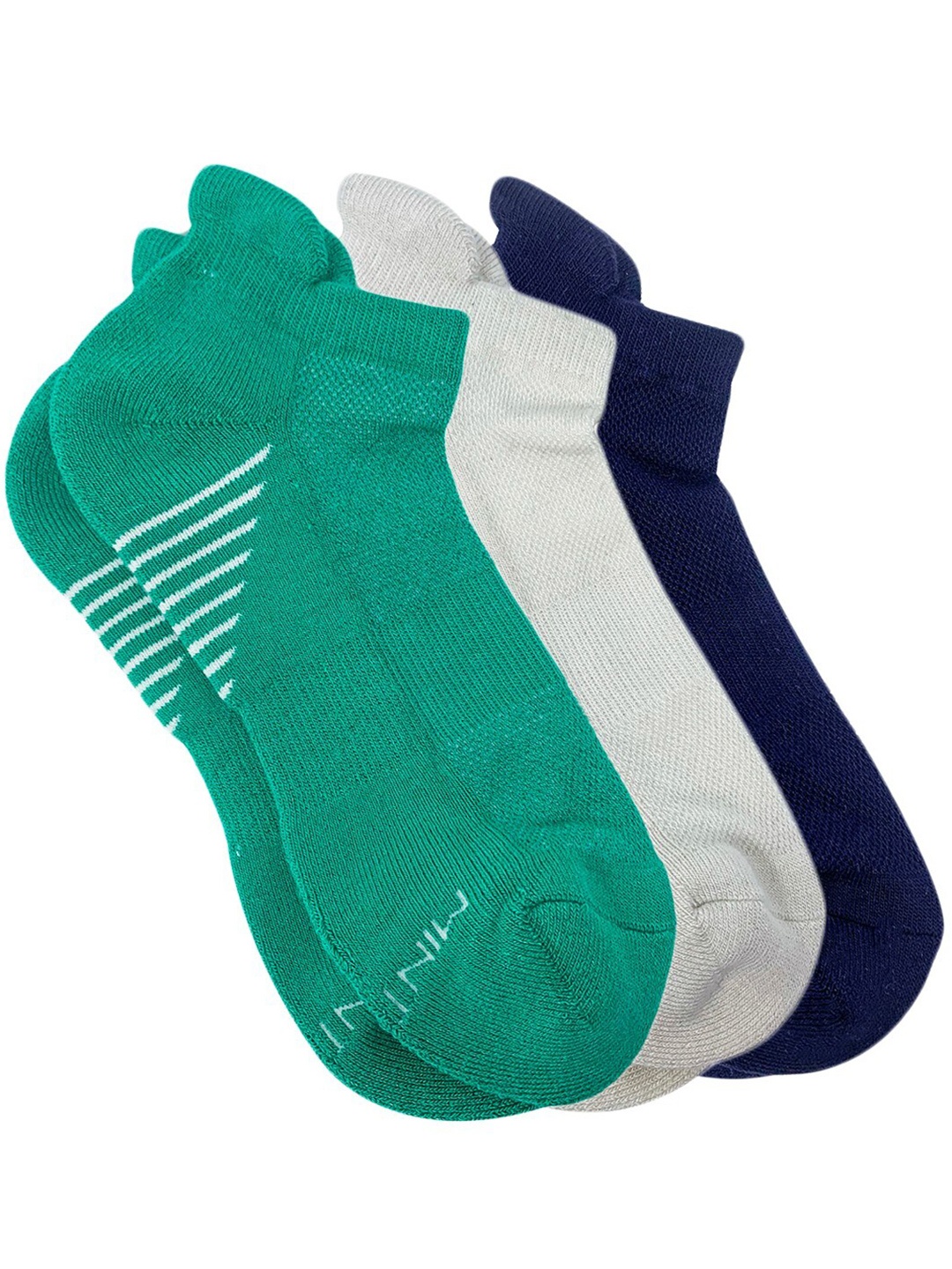 

Mint & Oak Men Set of 3 Ankle-Length Sports Socks, Green