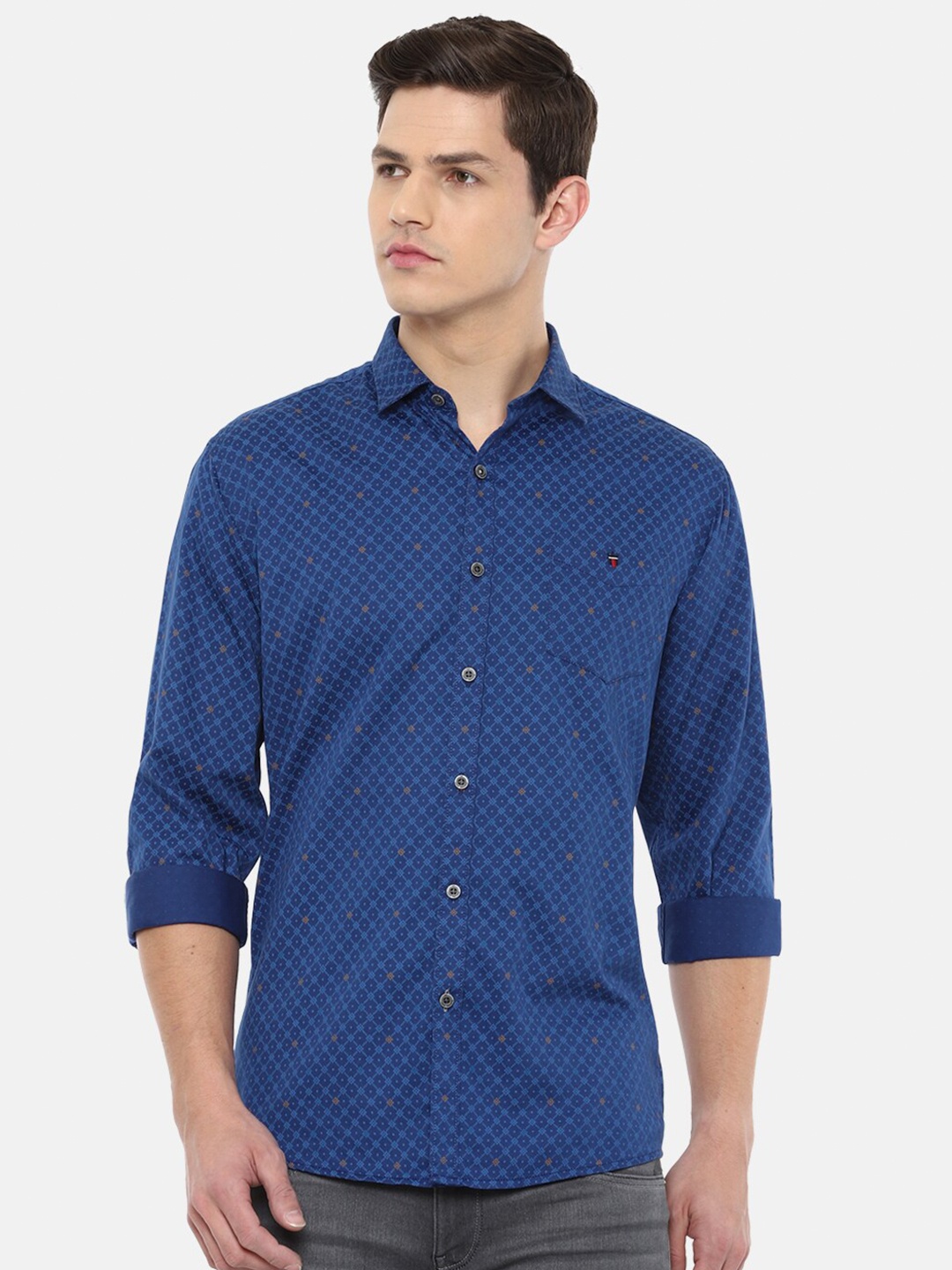 

Louis Philippe Sport Men Blue Slim Fit Printed Cotton Casual Shirt