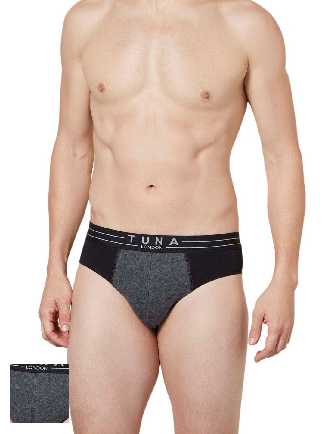 

Tuna London Men Black Pack of 2 Briefs BTM55BLK