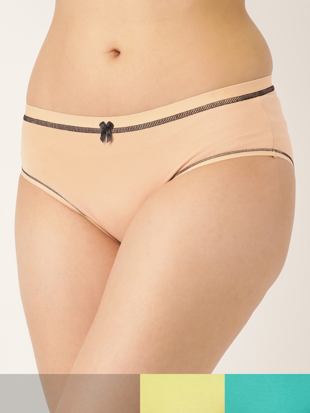 

DressBerry Women Set of 3 Assorted Cotton Hipster Briefs DB-BRF-3PP-NEWCOTTON-020T