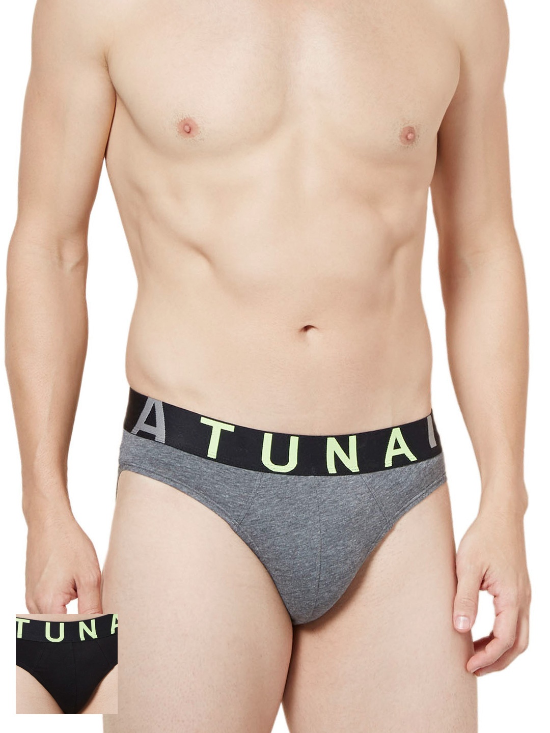 

Tuna London Men Pack of 2 Briefs BTM99, Black