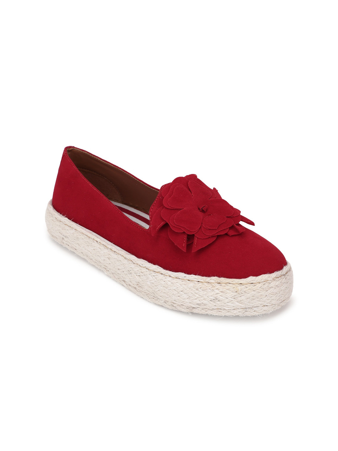 

FOREVER 21 Women Red Ballerinas with Bows Flats