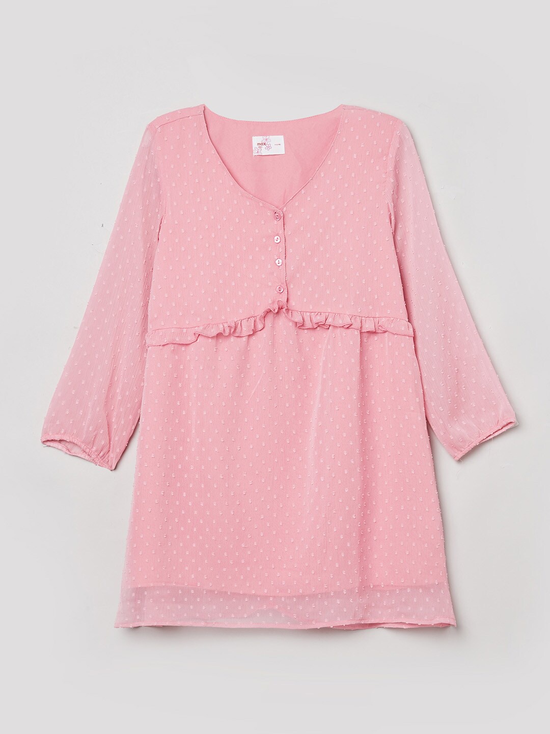 

max Girls Pink Printed Tunic