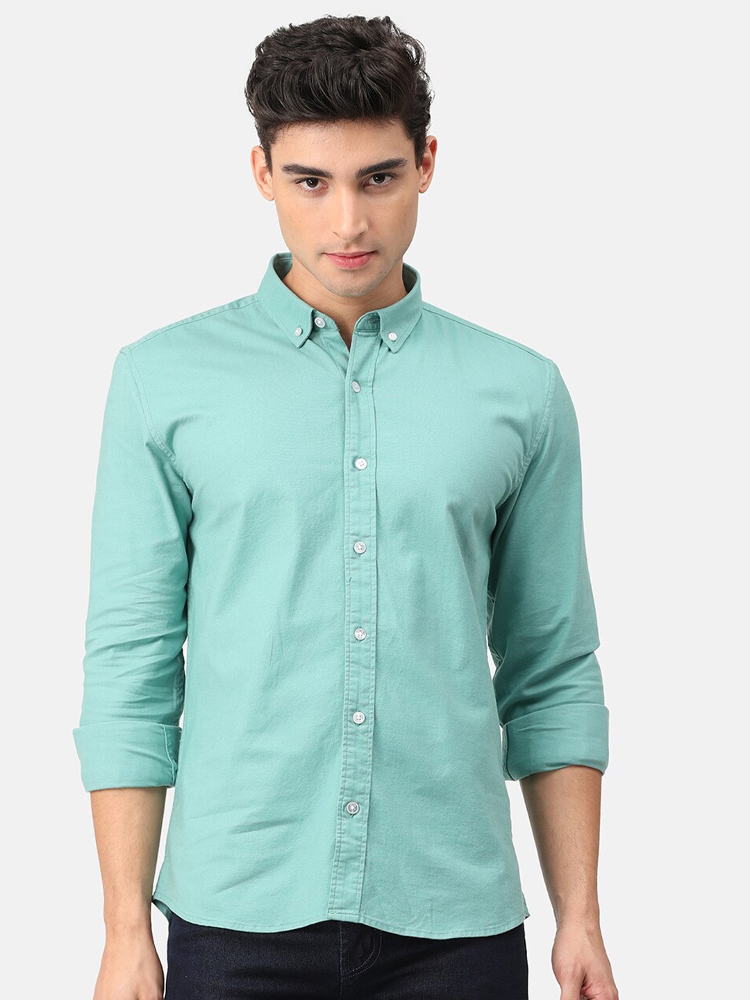 

Snitch Men Green Slim Fit Casual Shirt