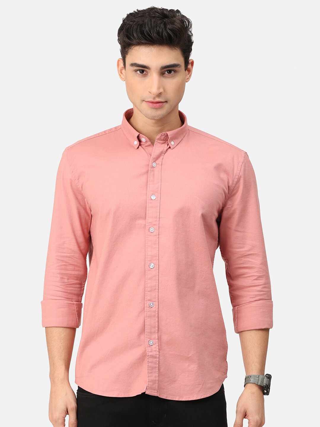 

Snitch Men Pink Slim Fit Cotton Casual Shirt