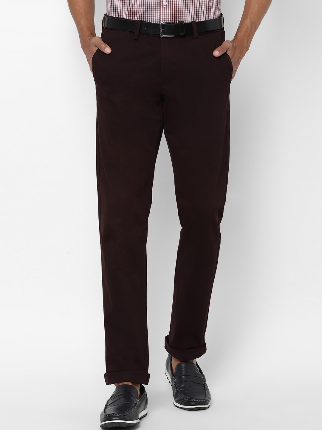 

Allen Solly Men Brown Slim Fit Trousers