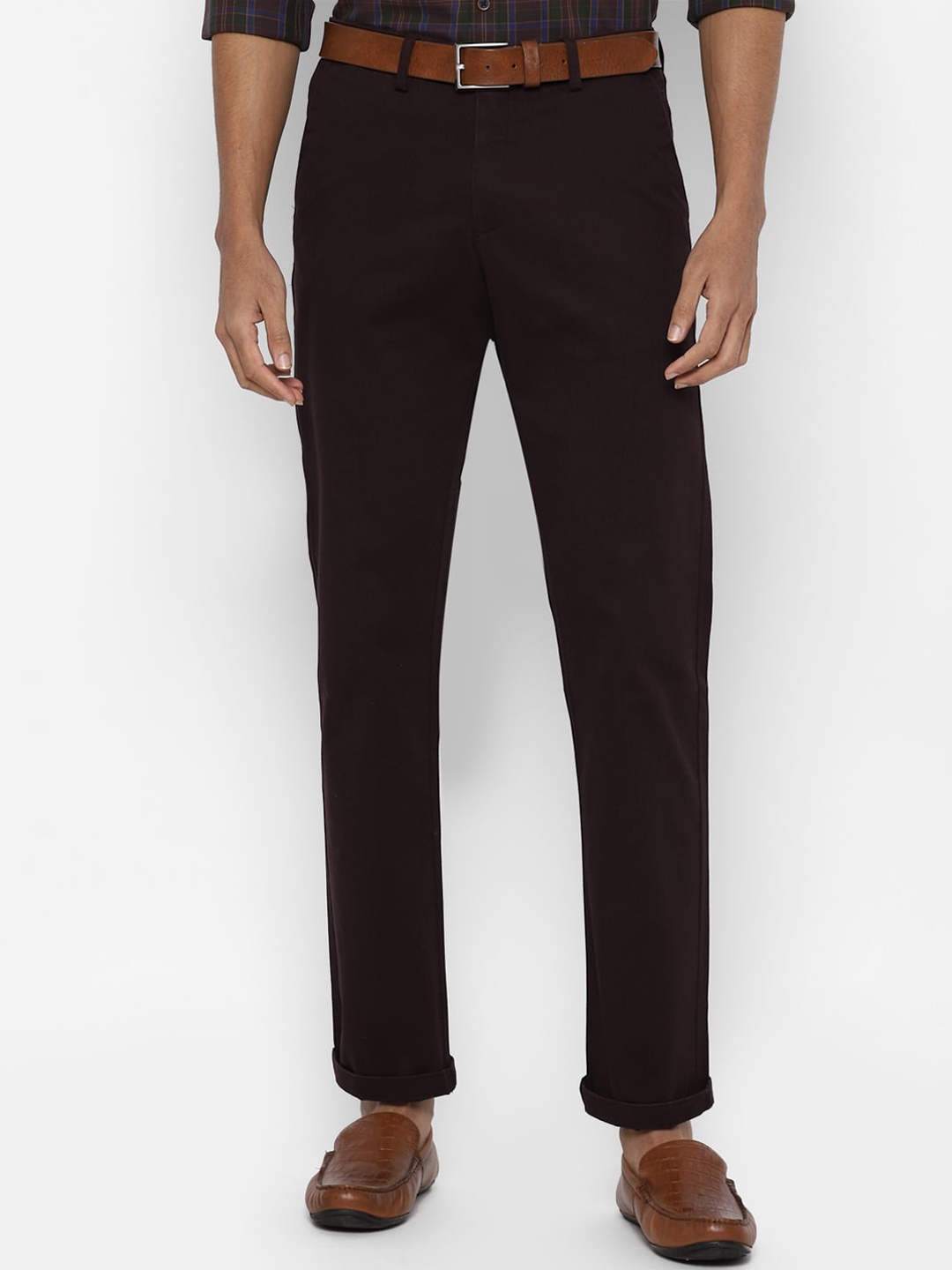 

Allen Solly Men Brown Regular Fit Trousers
