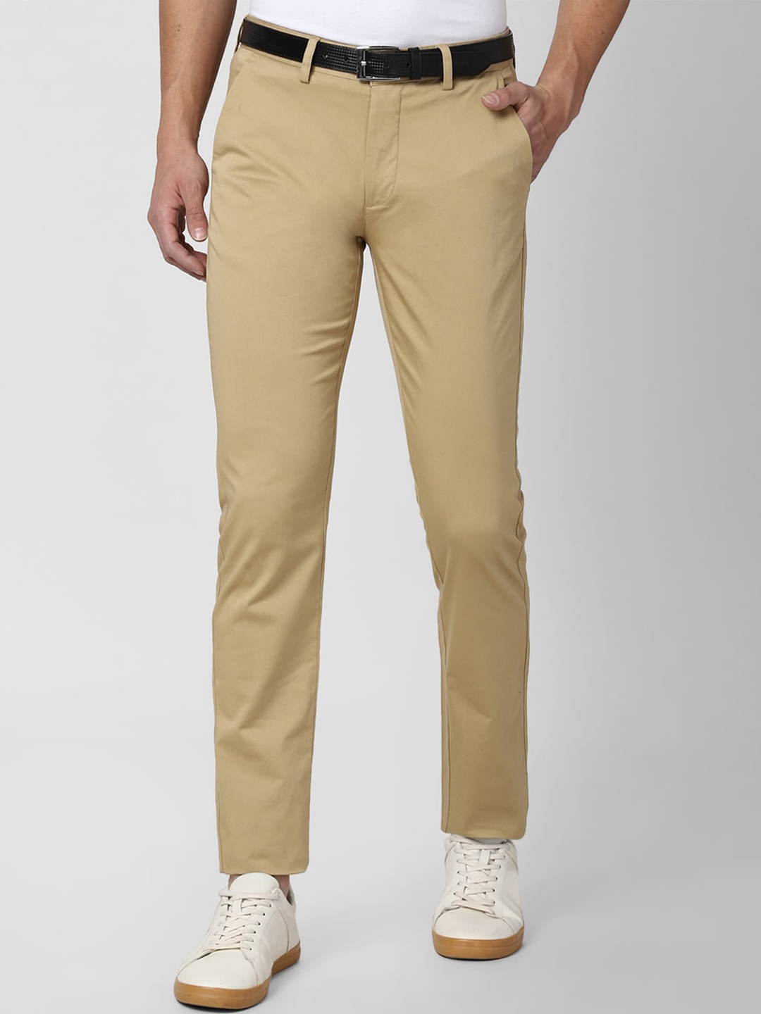 

Peter England Casuals Men Khaki Slim Fit Trousers