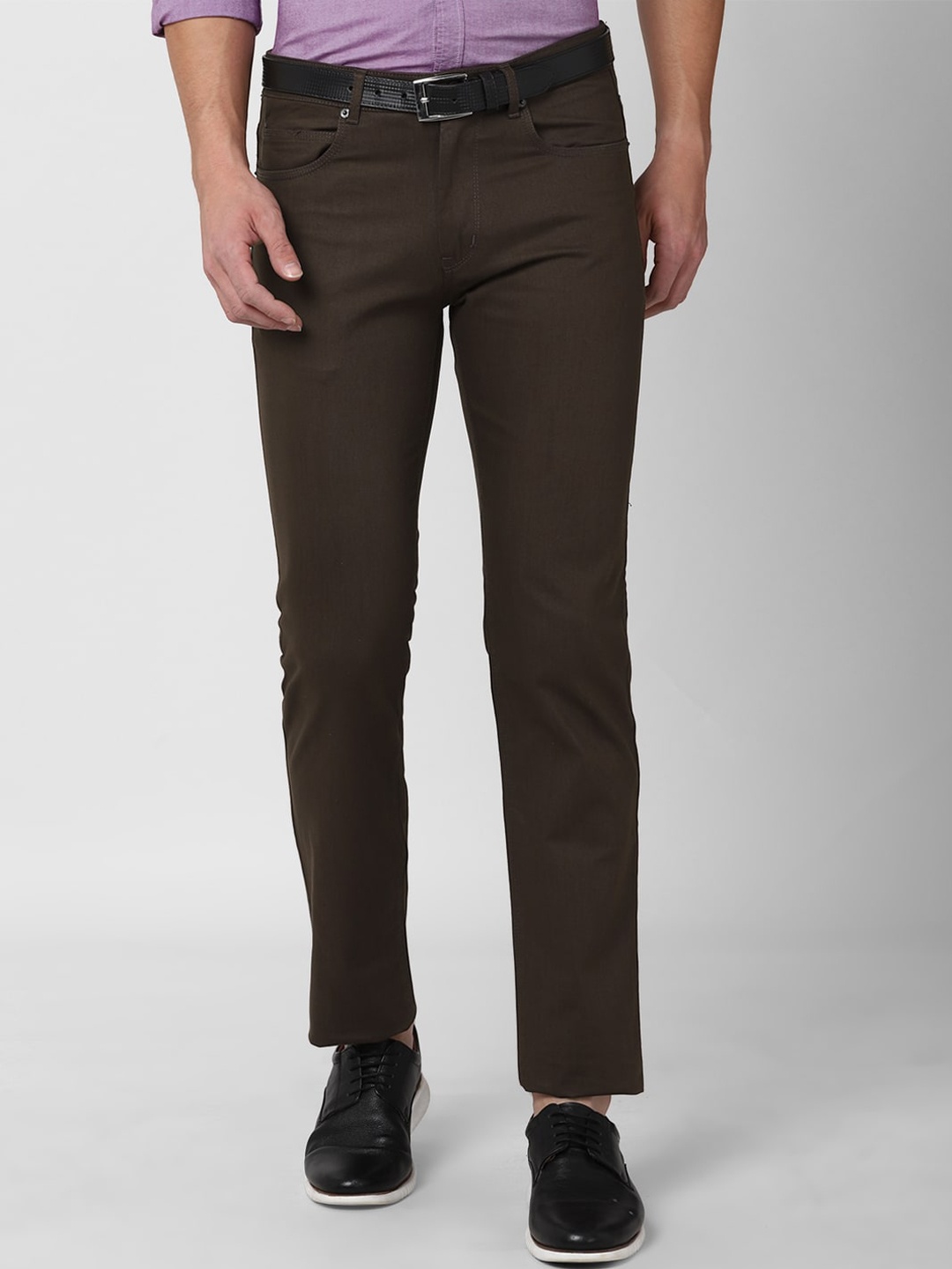 

Peter England Casuals Men Brown Skinny Fit Trousers