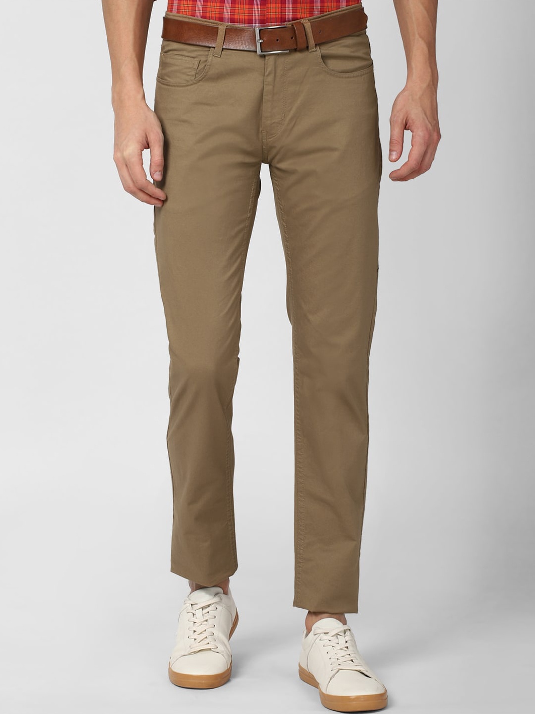 

Peter England Casuals Men Khaki Slim Fit Trousers