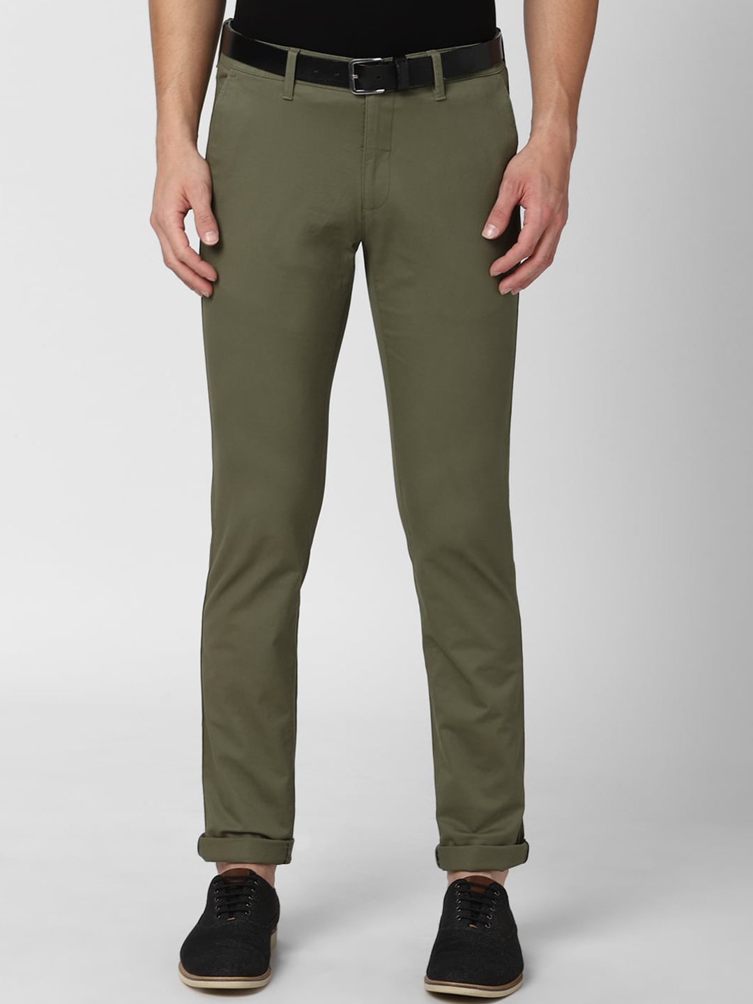 

Van Heusen Sport Men Olive Green Slim Fit Trousers
