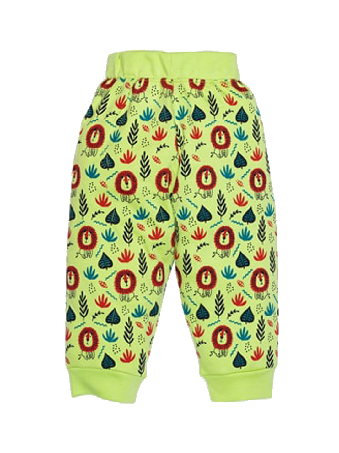 

Benny n Bunny Boys Green Floral Printed Pure Cotton Joggers