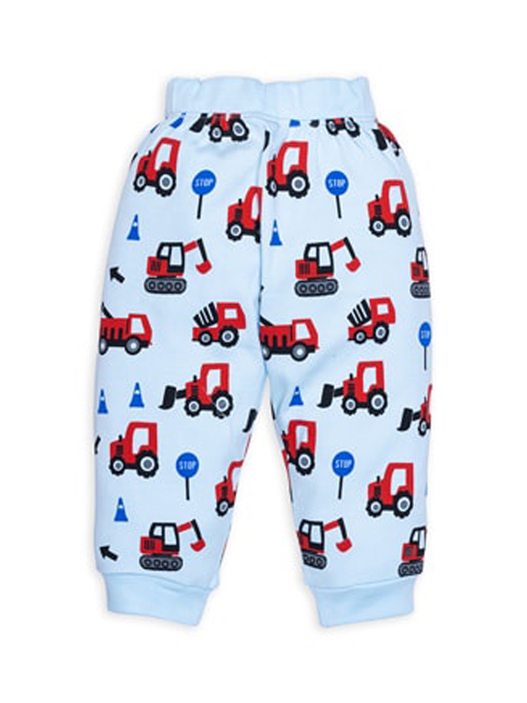 

Benny n Bunny Boys Blue & Black Printed Pure Cotton Joggers