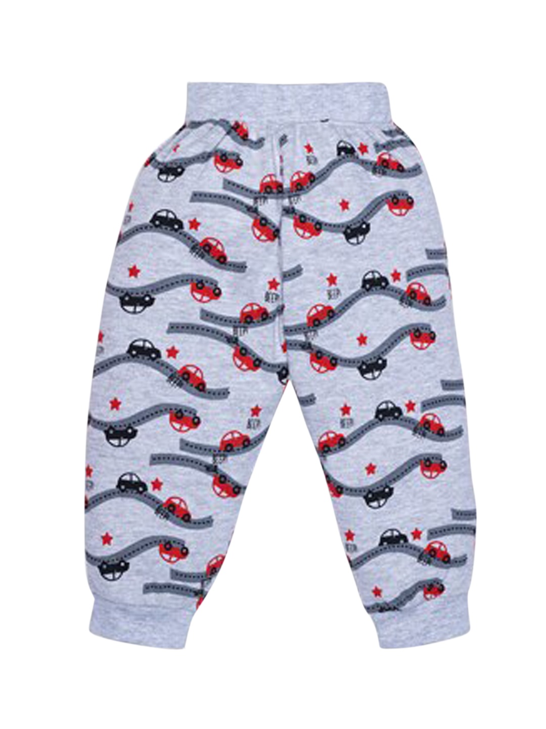 

Benny n Bunny Boys Grey & Red Printed Pure Cotton Joggers