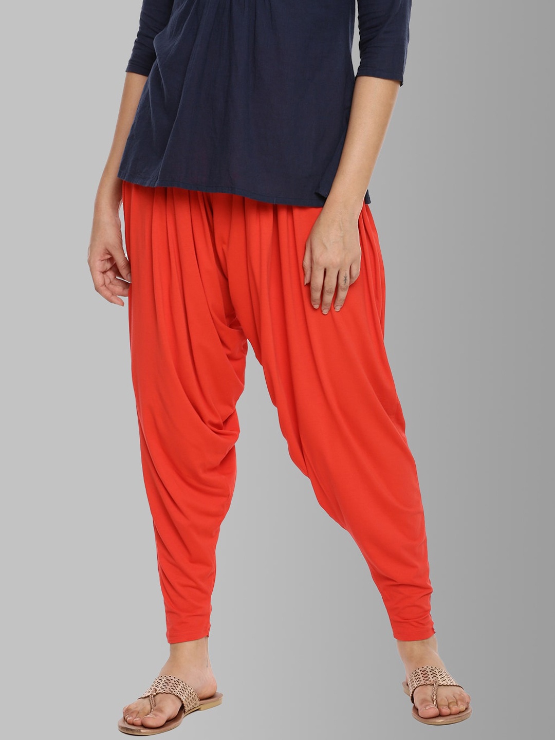 

Feather Soft Elite Women Red Solid Comfort-Fit Patiala